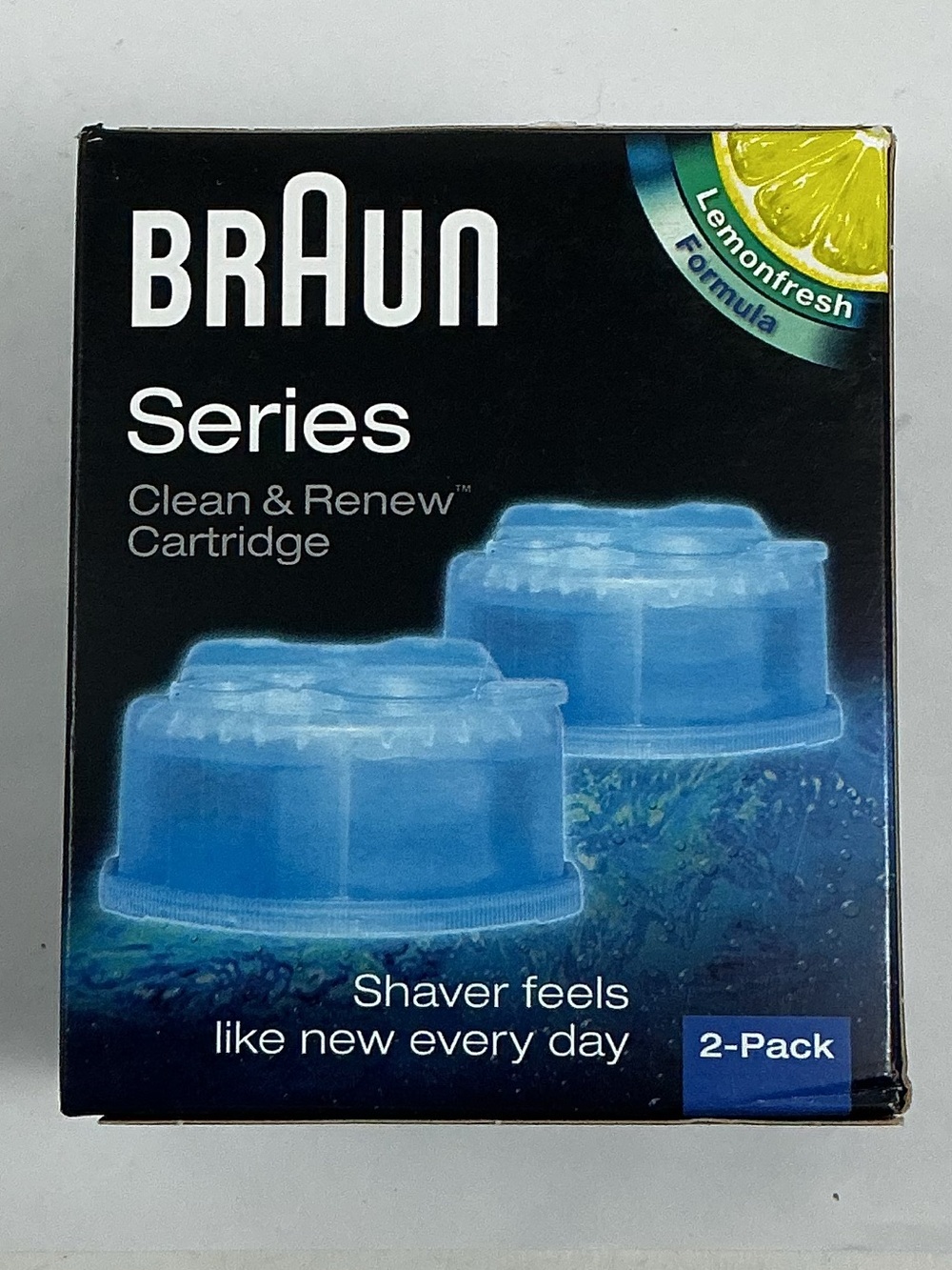 New Braun Clean Renew Refill Lemon Fresh Cleaning Fluid 2 Cartridges
